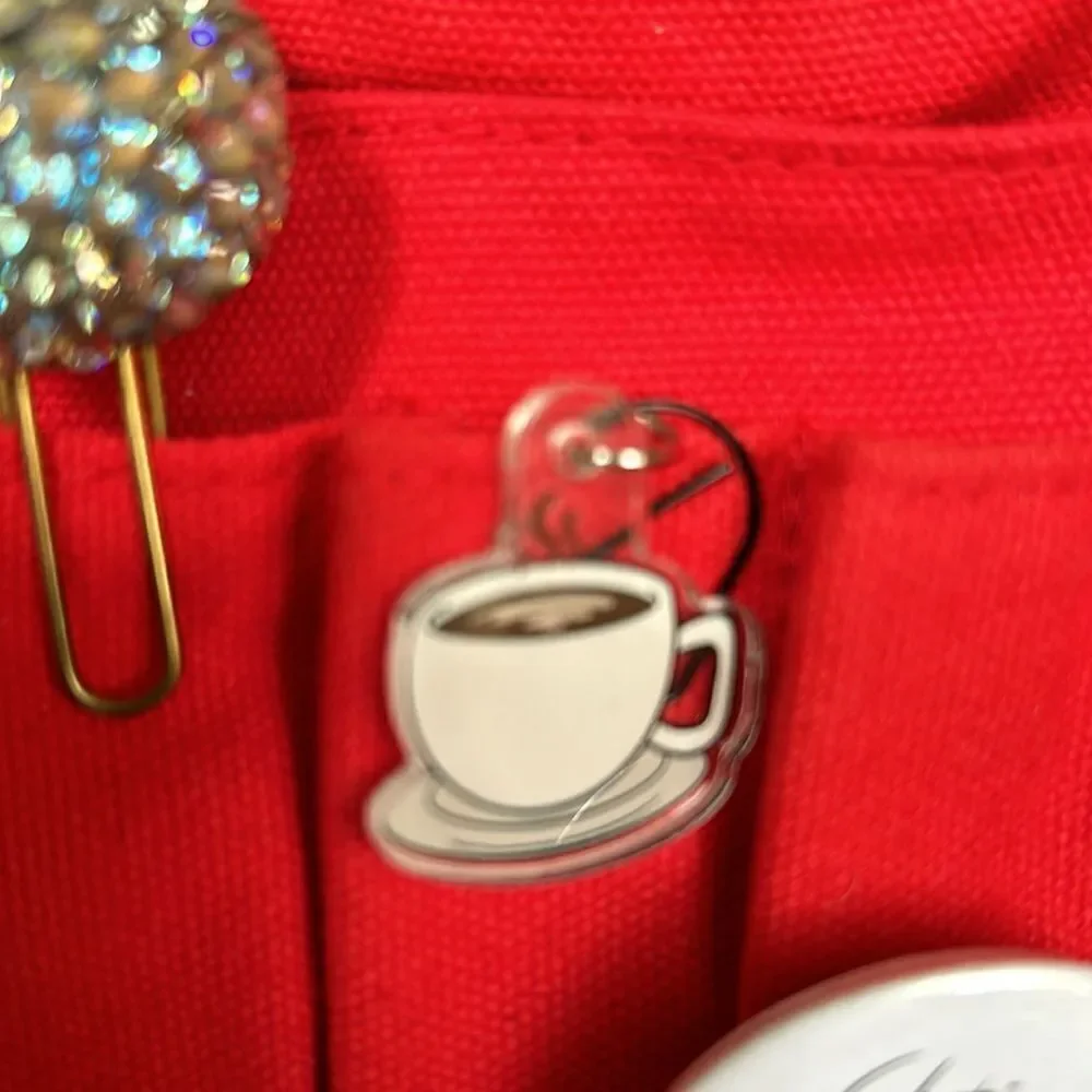 High Paper clouds charm Pin bundle of 2 coffee acrylic design NWT
